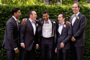 The Black Tux Gray Groomsmen Suits