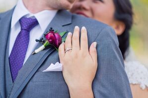 Purple Ranunculus Boutonniere