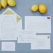 Whimsical Gray Letterpress Invitations