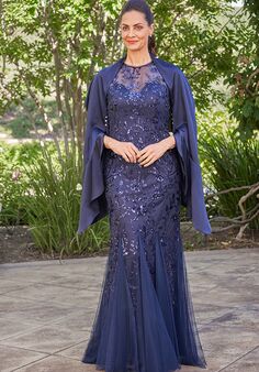 Jade Couture Mother of the Bride by Jasmine K258025 Blue Mother Of The Bride Dress