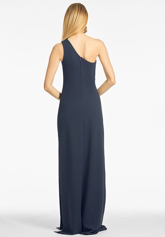 Sachin & Babi Cece Gown - Navy One Shoulder Bridesmaid Dress - 2