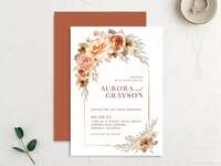 The Knot Invitations bohemian arch foil wedding invitation