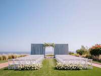 scenic ceremony site and altar