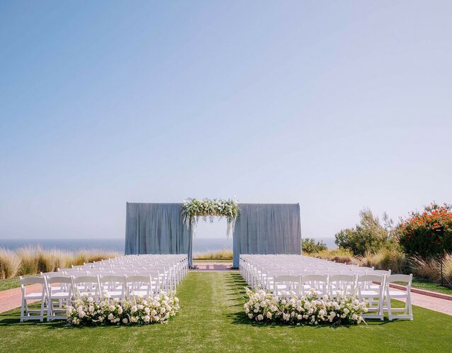 scenic ceremony site and altar