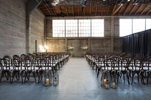 Modern, Industrial Ceremony Site at Dogpatch Studios in San Francisco