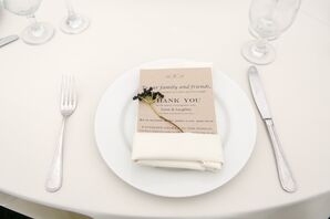 Simple Ivory Table Setting