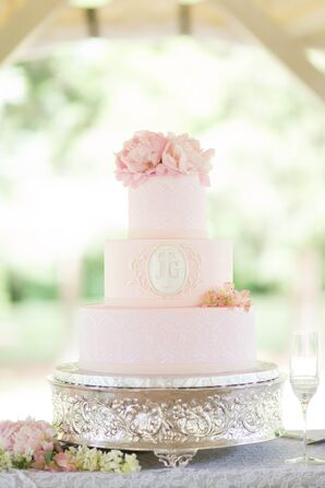 Pink Three-Tiered Cake