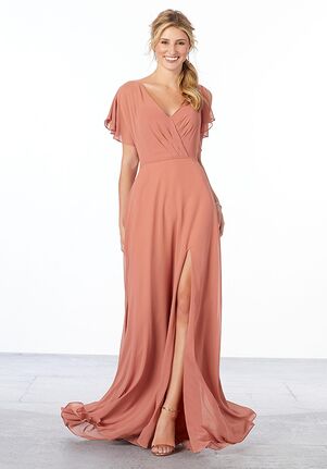 Morilee by Madeline Gardner Bridesmaids 21667 - Morilee by Madeline Gardner Bridesmaids V-Neck Bridesmaid Dress