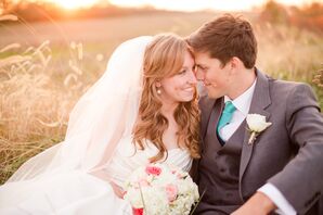 Intimate Moment Between Bride and Groom