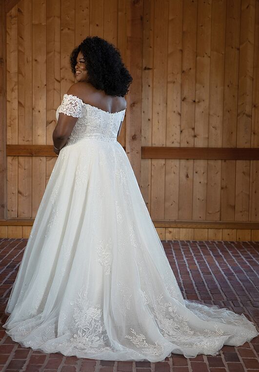 Essense of Australia D3464 plus A-Line Wedding Dress - 2