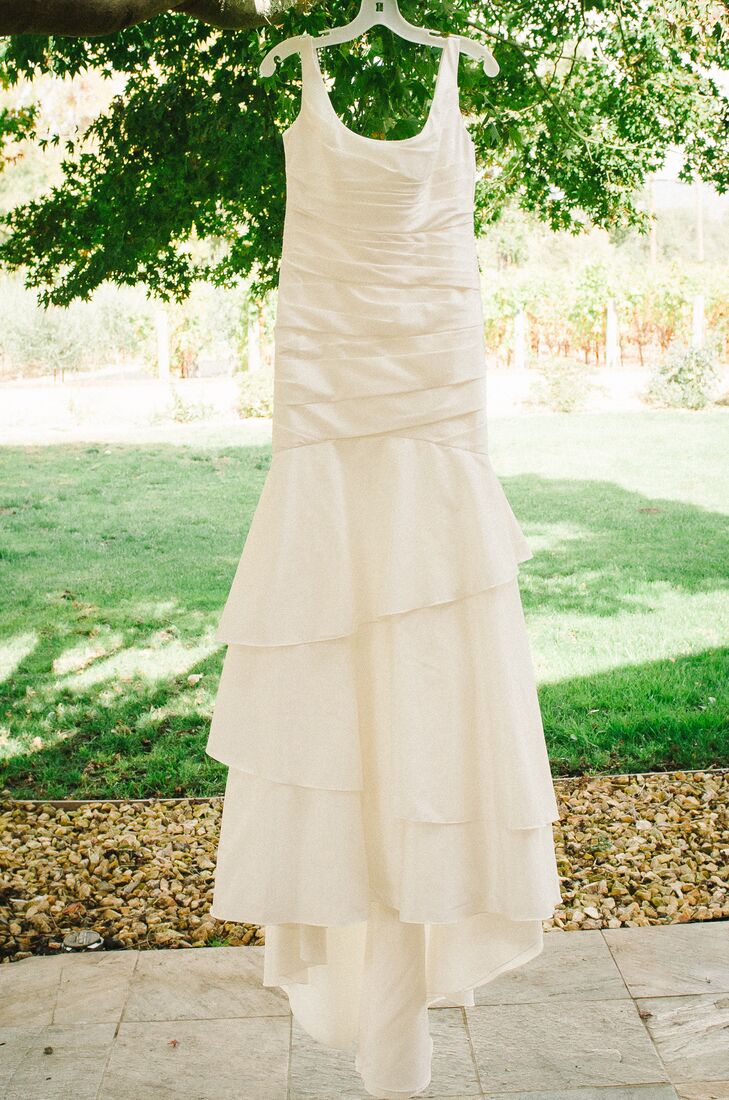 Trumpet Style Wedding Gown with Layered Bodice