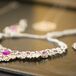 Silver Wedding Jewelry with Purple Stones