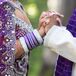 Traditional Hindu Dressed Couple Holding Hands