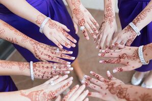 Henna on Bridal Party Hands