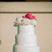 Tiered Ivory Wedding Cake with Topper