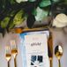 Blue Hand-Dyed Napkins and Gold Flatware