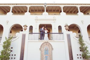 Married Couple Entering Wedding Reception