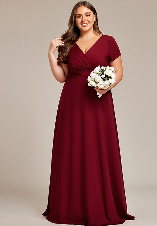 Ever-Pretty ES01730 V-Neck and Plunge Bridesmaid Dress - 2