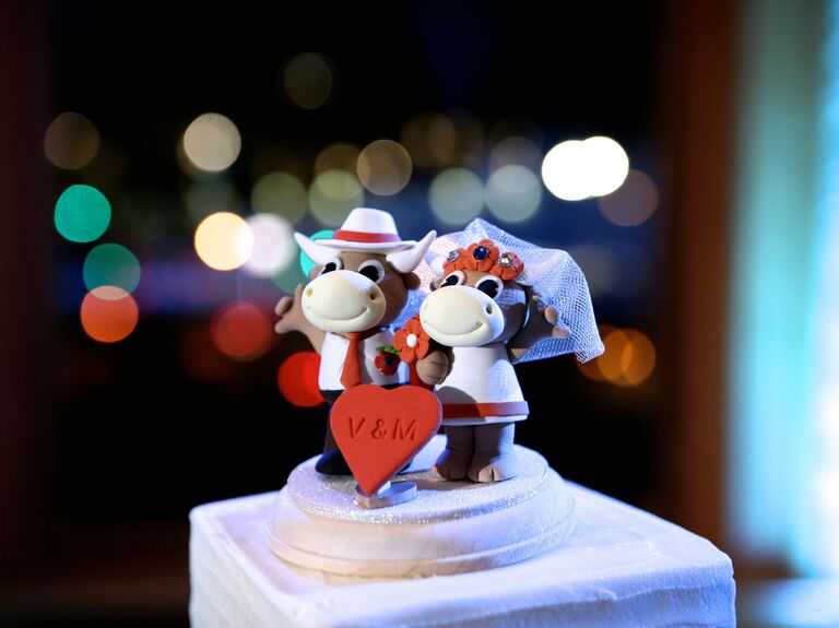 Texas Longhorn college mascot cake toppers. 