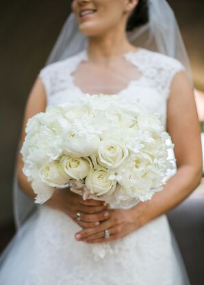 Ivory Rose and Peony Bridal Bouquet