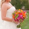 A Fun Fuchsia and Orange Wedding at Brookside Gardens in Berthoud, Colorado 