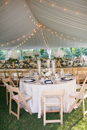 Classic Candle and Peony Centerpiece