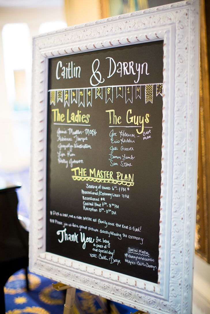Framed Chalkboard Ceremony Program