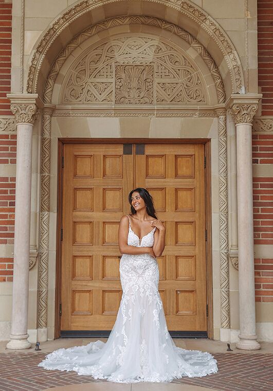 Essense of Australia D3919 Fit-and-Flare Wedding Dress - 2