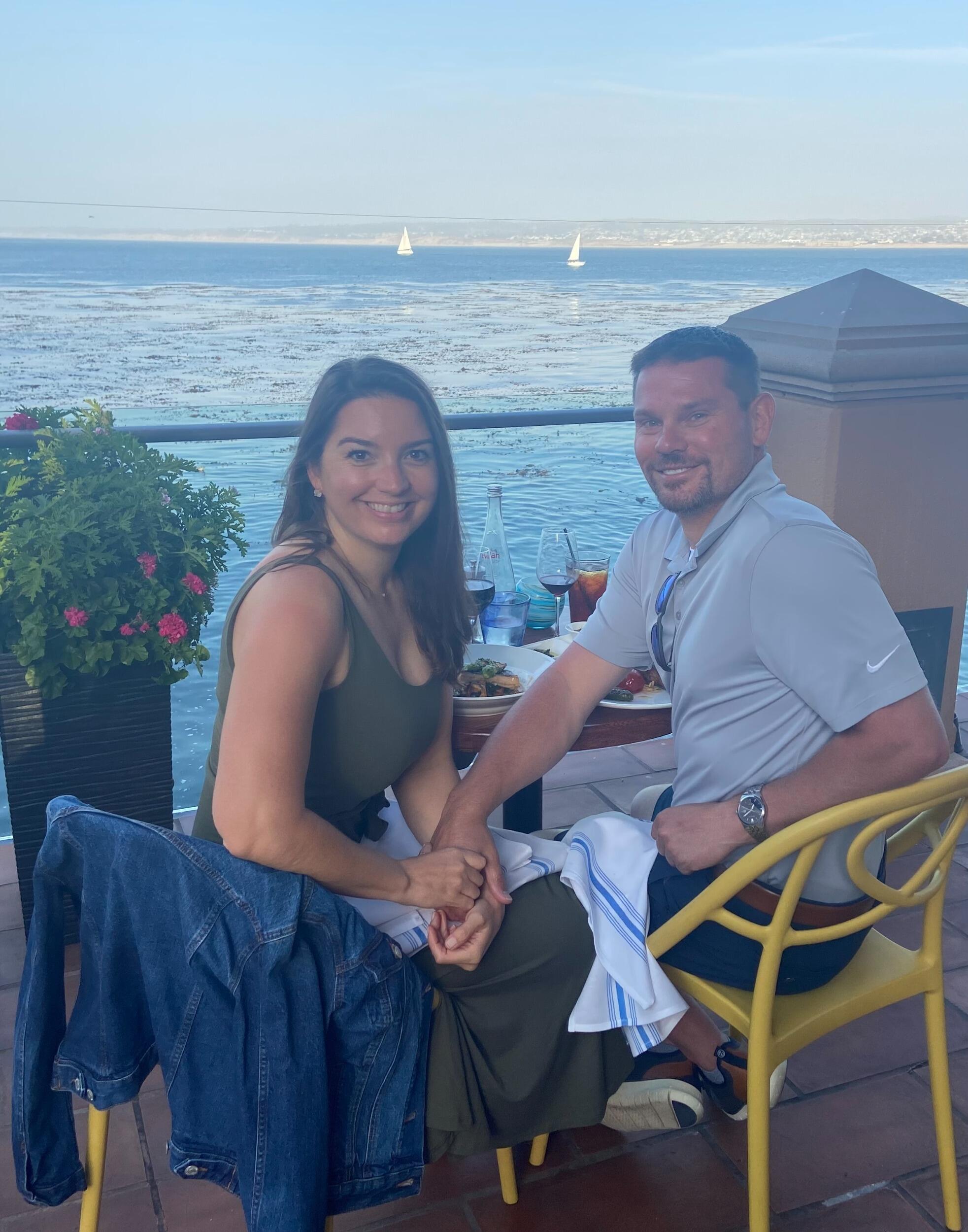 Dining bayside in Monterey the night before the Laguna Seca Indycar race. 