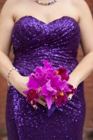 Purple Sequin Bridesmaid Dresses