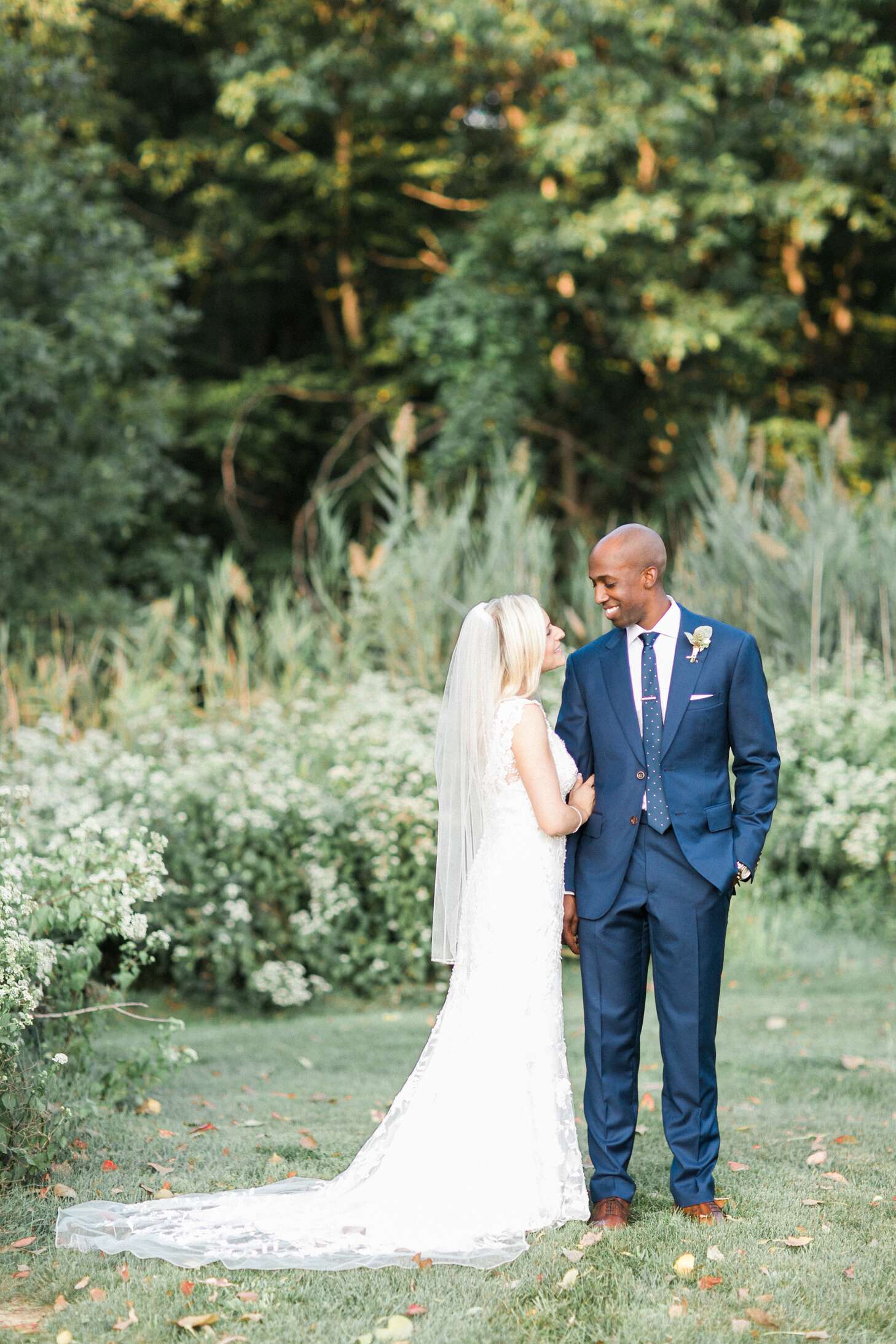 Custom Blue and White Groom s Suit