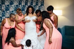 Mixed Coral Bridesmaid Dresses