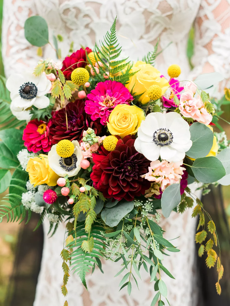 Whimsical dahlia bouquet