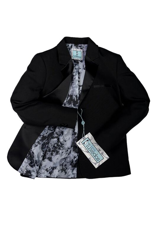 Little Tuxedos "Prodigy" Kids Black Tuxedo (5-Piece Set) Flower Girl Dress and Ring Bearer Outfit - 3