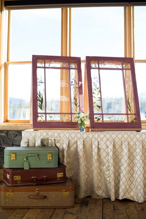 Rustic, Vintage Window Frame Escort Board
