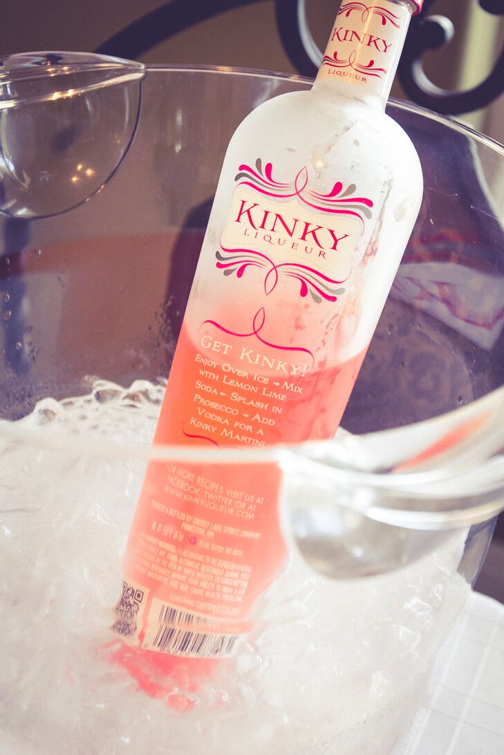 Pink Liqueur Bottle