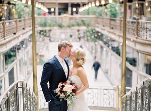 With a historic Cleveland landmark as their backdrop, Sarah Grace (27 and a pharmacist) and Josh Wasko (27 and an engineer) hosted an unforgettable af