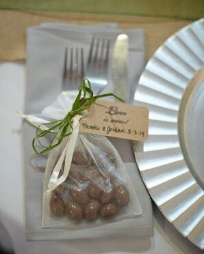 Chocolate-Covered Almond Favor Bags