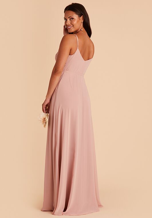 Birdy Grey Cindy Dress in Chiffon Dusty Rose V-Neck Bridesmaid Dress - 2