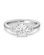 With Clarity Classic Cushion, Round Cut Engagement Ring - thumbnail - 1