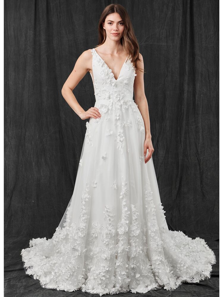 Kelly Faetanini ball gown with 3D lace florals 