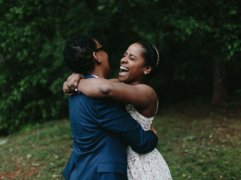 leave no trace elopement couple hugging