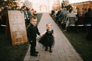 Bohemian Flower Girl and Ring Bearer in Black