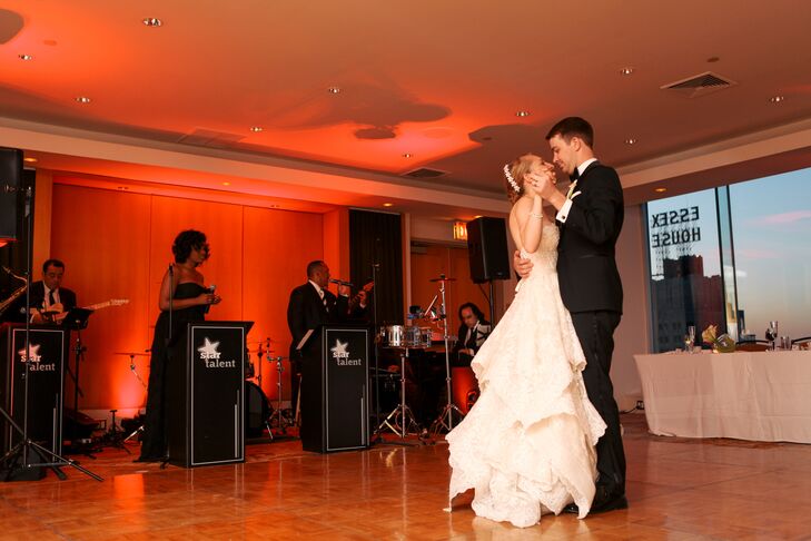 Katie and Ben shared their first dance at Le Parker Meridien as the sun set over the New York City skyscrapers in the backdrop. Star Talent kicked up the party with live music and theatrical lighting, the couple’s favorite way to party.