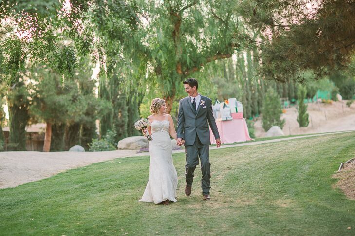 Madison and Brent celebrated their wedding on a sunny summer day on the JEH Ranch in Bakersfield, California. The couple mixed rustic western elements