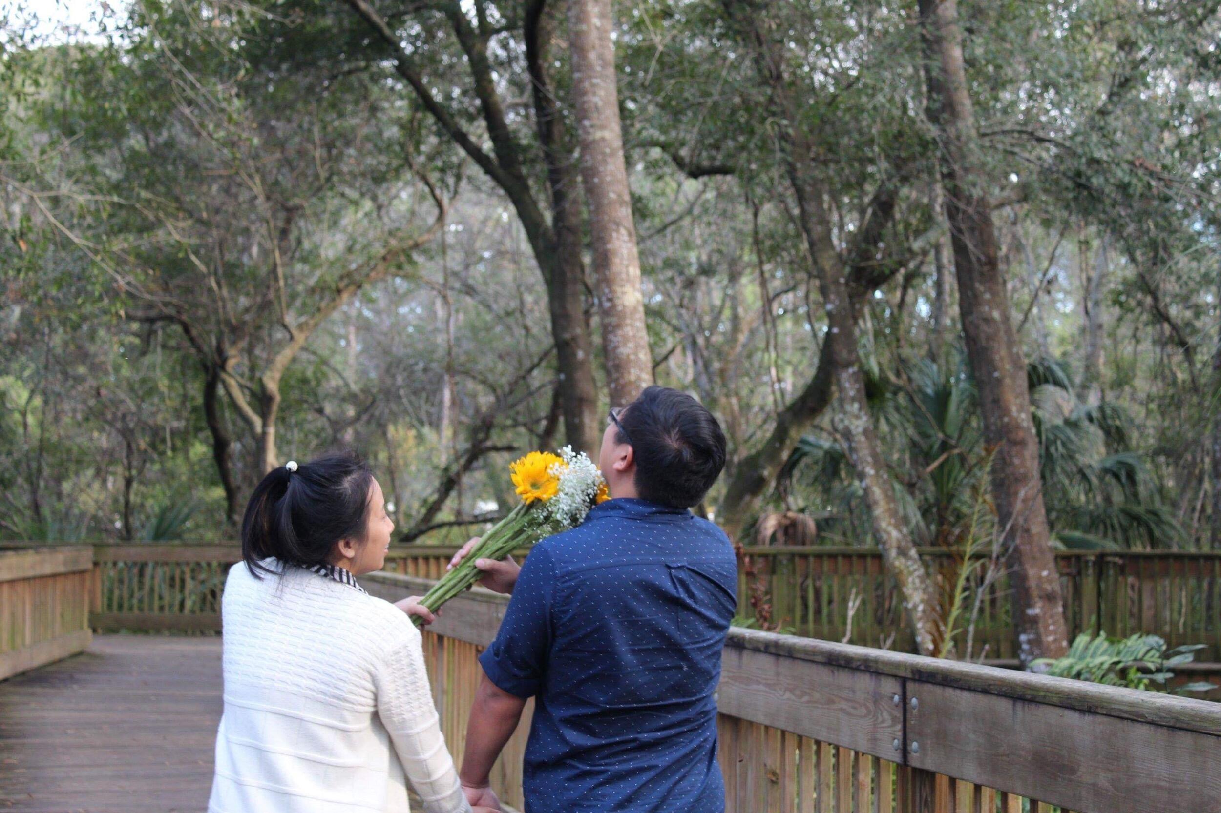 Their first "photoshoot" courtesy of Trinh's sister who was into photography at the time. She told Trinh to do something cute and this is what we got; totally sums up their relationship: playful and full of laughter.