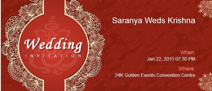 Saranya  & Krishna Chaitanya Home Page Banner