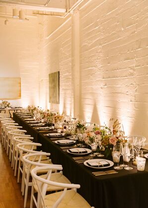 Wedding Reception Dining Tables at Terra Gallery in San Francisco, California