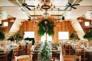 Romantic Tented Reception With Hanging Florals