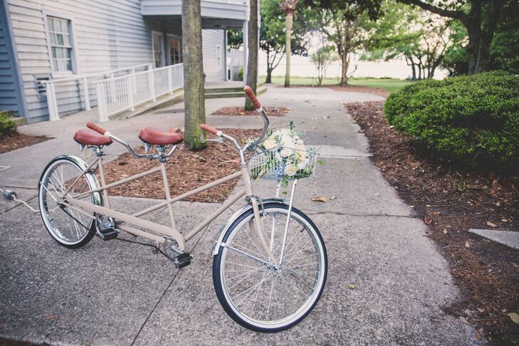 Tandem Bike Wedding Exit